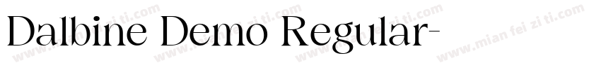 Dalbine Demo Regular字体转换